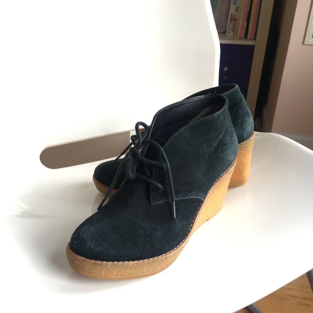 Cole Haan Suede Wedge Ankle boot Size 6 - Picture 5 of 7
